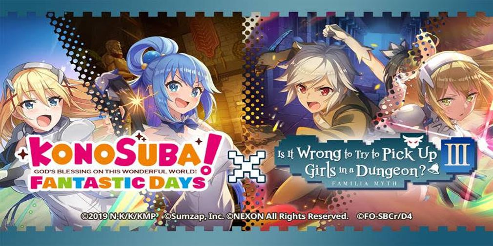 Konosuba: Fantastic Days is hosting a crossover with popular fantasy anime series DanMachi