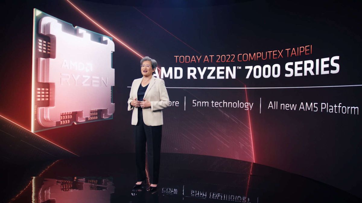 AMD demos an unreleased 5.5GHz Ryzen 7000 CPU smashing Intel's Core i9 12900K