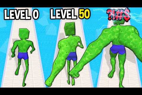 Monster School: Big Muscled Run Rush GamePlay Mobile Game Runner Max Level LVL – Minecraft Animation