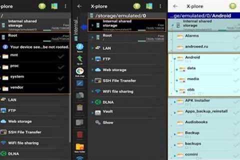 X-plore (by Lonely Cat Games) - free offline file manager app for Android.