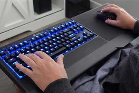 Play your PC from your couch! Wireless PC gaming with the Corsair Lapboard!