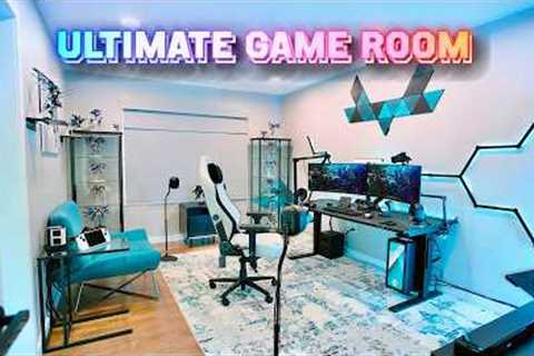 My NEW Ultimate Game Room Tour & Desk Setup 2024!