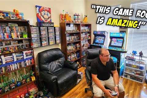 He ALMOST Has a COMPLETE GameCube Game Set! | Game Room Tour