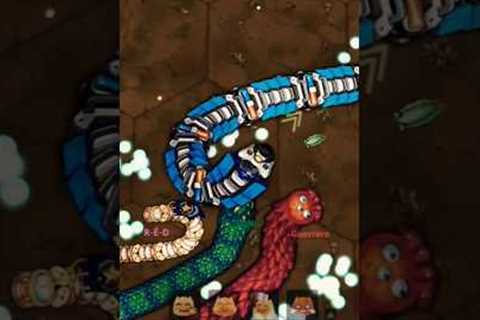 The Most Unbelievable Comeback in Worms Zone History #snake #cacingbesar #arcadegame #gaming