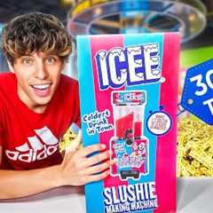 LOCKED In Arcade Until I Win An ICEE Machine (CRAZY JACKPOT!)